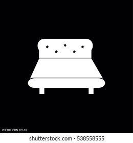 Bed icon vector