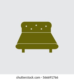 Bed icon vector