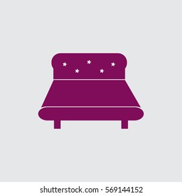 Bed icon vector