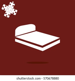 bed icon vector
