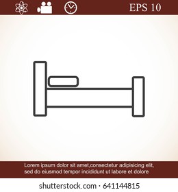 bed icon vector