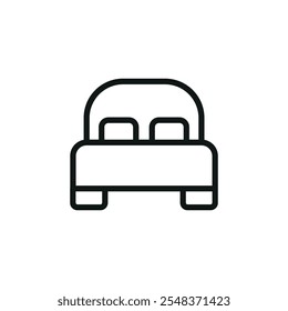 Bed icon vector basic design simple and modern concept graphic