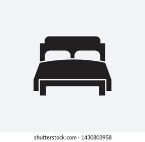 Bed icon vector ,bedroom icon illustration