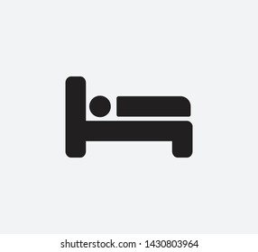 Bed icon vector ,bedroom icon illustration