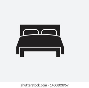 Bed icon vector ,bedroom icon illustration