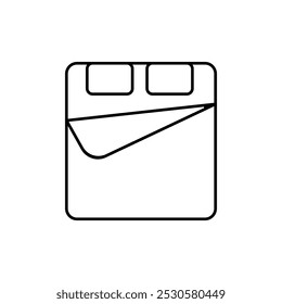 Bed icon vector. Bedroom illustration sign. Sleep symbol or logo.