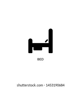 bed icon vector black design