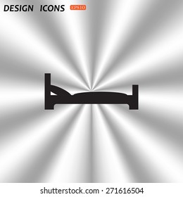 bed. icon. vector design