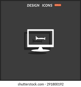 bed. icon. vector design