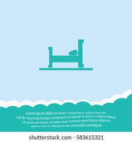 Bed  icon. Vector design.