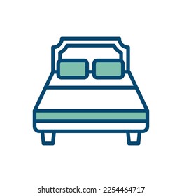 bed icon vector design template in white background