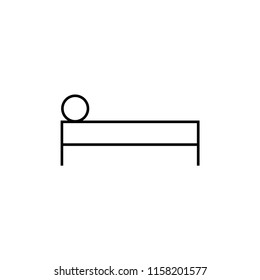 Bed icon. Vector flat icon.