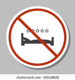 Bed Icon Vector flat design style