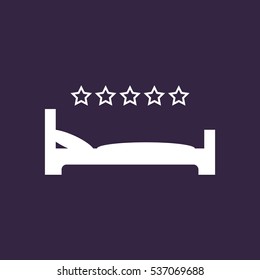 Bed Icon Vector flat design style
