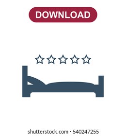 Bed Icon Vector flat design style