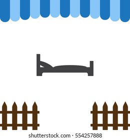 Bed Icon Vector flat design style