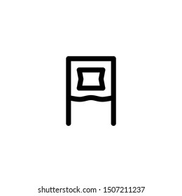 Bed icon vector. Flat icon illustration