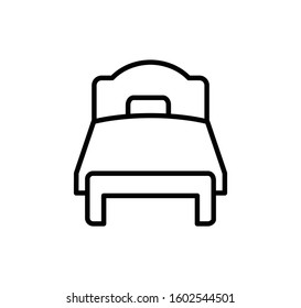 Bed icon vector flat trendy illustration eps 10