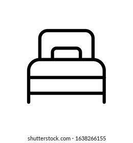 bed icon vector, furniture icon illustration logo template for many purpose. Isolated on white background.
