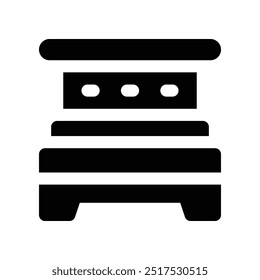 bed icon. vector glyph icon for your website, mobile, presentation, and logo design.