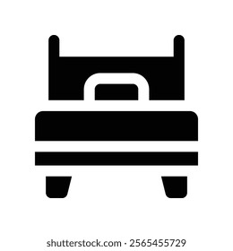 bed icon. vector glyph icon for your website, mobile, presentation, and logo design.