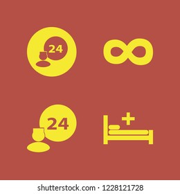 bed icon. bed vector icons set hospital bed, mask and room service