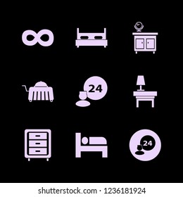 bed icon. bed vector icons set mask, room service, bed and double bed