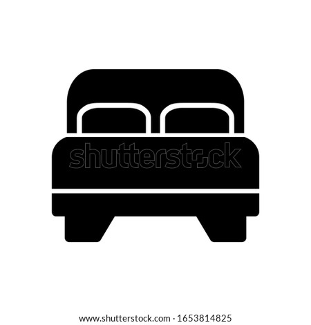 bed icon. vector illustration. 12