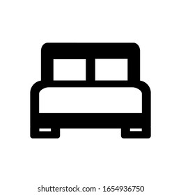 bed icon. vector illustration. 15