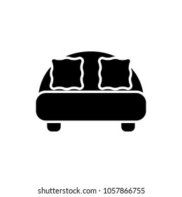 bed icon, vector illustration.