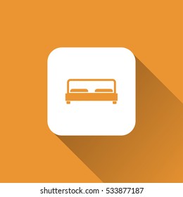  bed icon. vector illustration