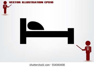 bed icon vector illustration.