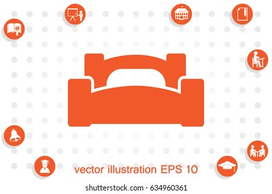 Bed icon vector illustration