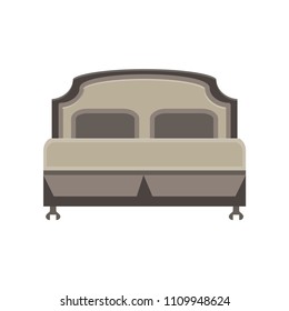 Bed icon vector illustration bedroom room hospital isolated furniture design sleep pillow symbol hotel