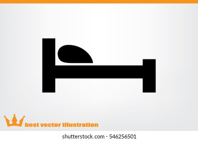 bed icon vector illustration EPS 10
