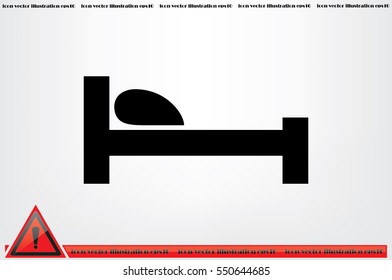 bed icon vector illustration EPS 10