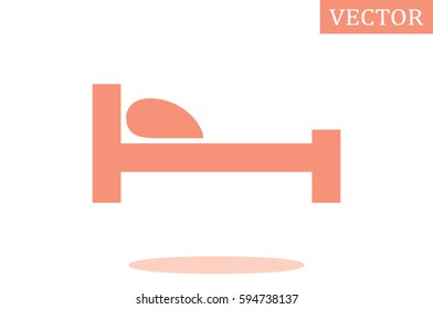 bed icon vector illustration EPS 10