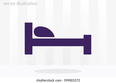 bed icon vector illustration EPS 10