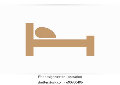 bed icon vector illustration EPS 10