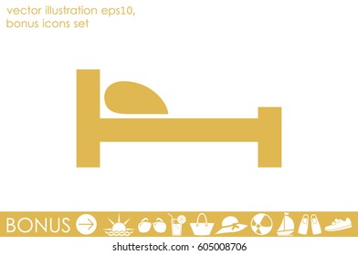 bed icon vector illustration EPS 10