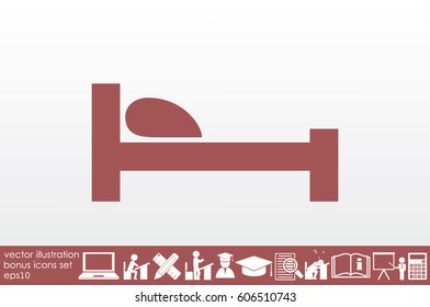 bed icon vector illustration EPS 10
