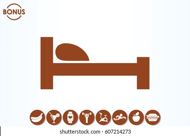 bed icon vector illustration EPS 10
