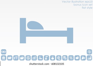 bed icon vector illustration EPS 10