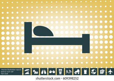 bed icon vector illustration EPS 10