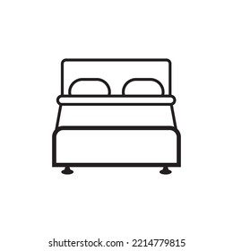 bed icon vector illustration logo design