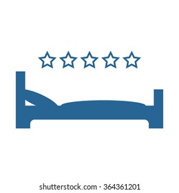 bed icon, vector illustration. Modern design. Flat design style