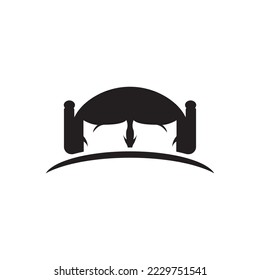 bed icon vector illustration simple design