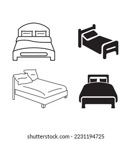 bed icon vector illustration simple design
