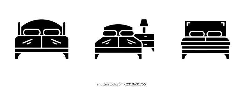 Bed icon vector illustration. Stock vector.