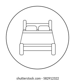 Bed icon of vector illustration for web and mobile